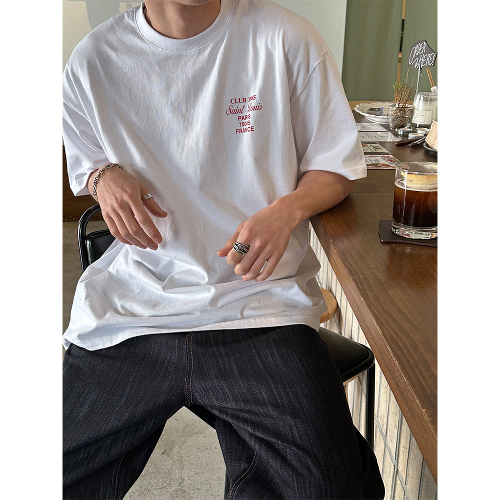 [Unisex] Settle object overfit half t-shirts(3color)
