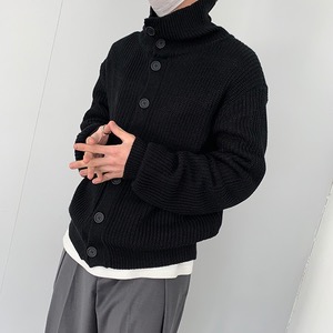 [Unisex] Highneck knit cardigan(2color)