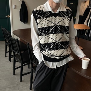 [Unisex] Dot knit vest(3color)