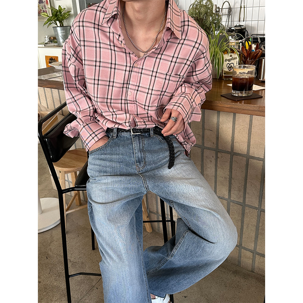 [Unisex] Spring multi check shirts(2color)