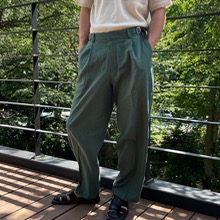 [Unisex] Linen side belt pants(4color)