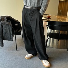 [Unisex] Side two tuck denim pants(2color)