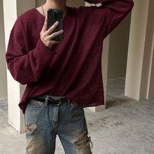 [Unisex] Wide neck cutting knit(4color)