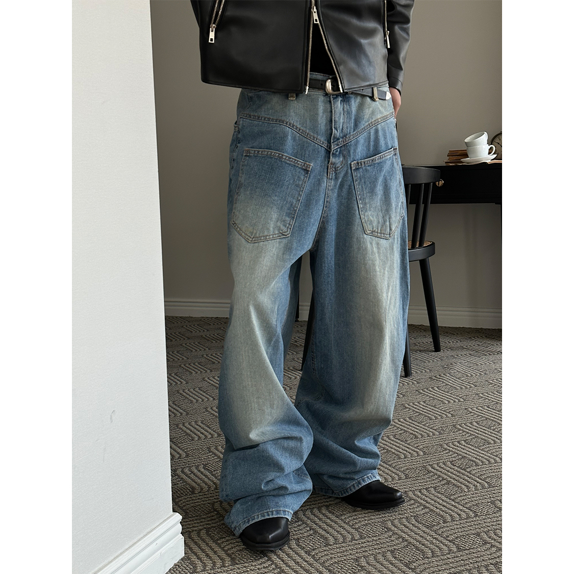 [F/W] Reverse pocket denim pants(2color)