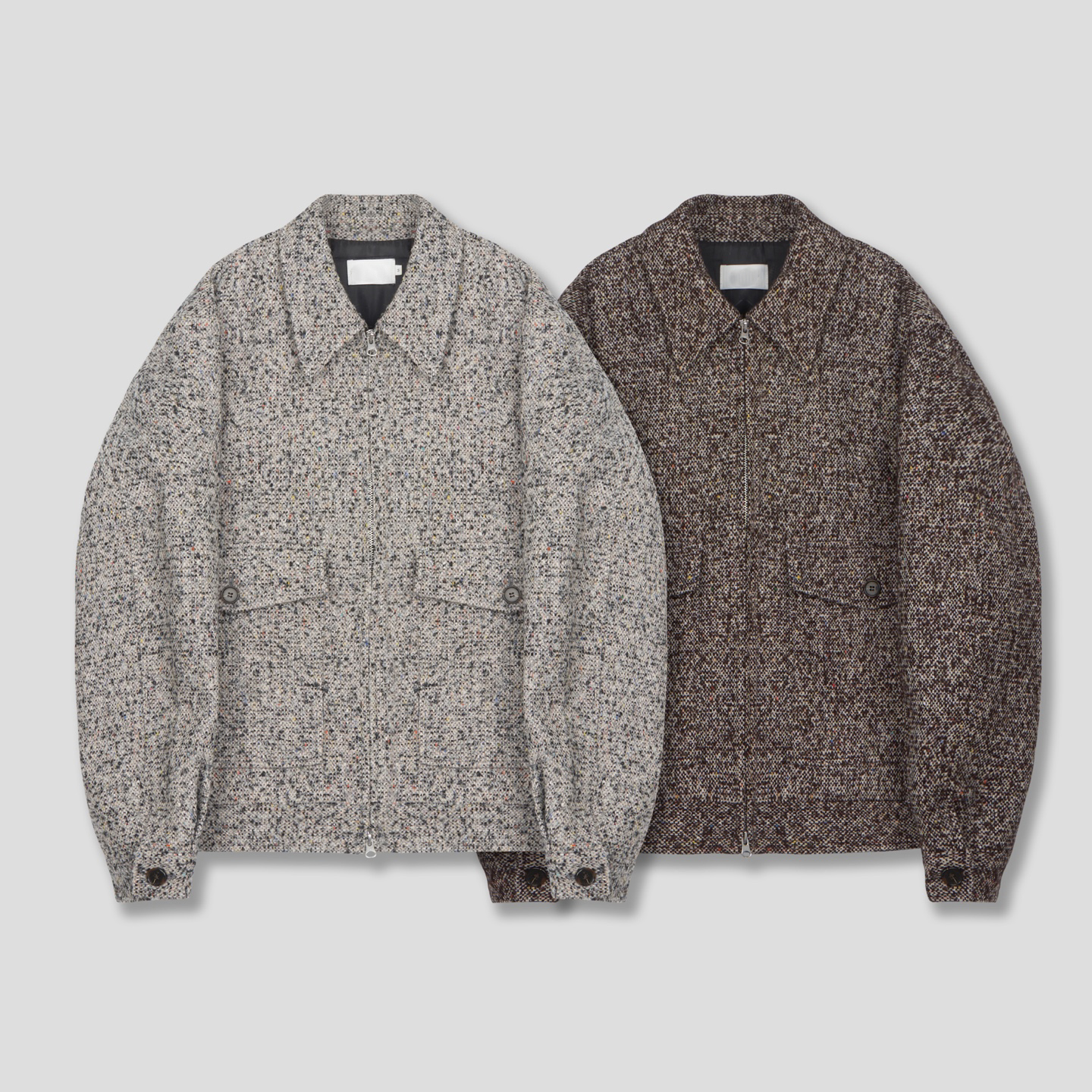 [F/W] Tweed wool kara blouson(2color)