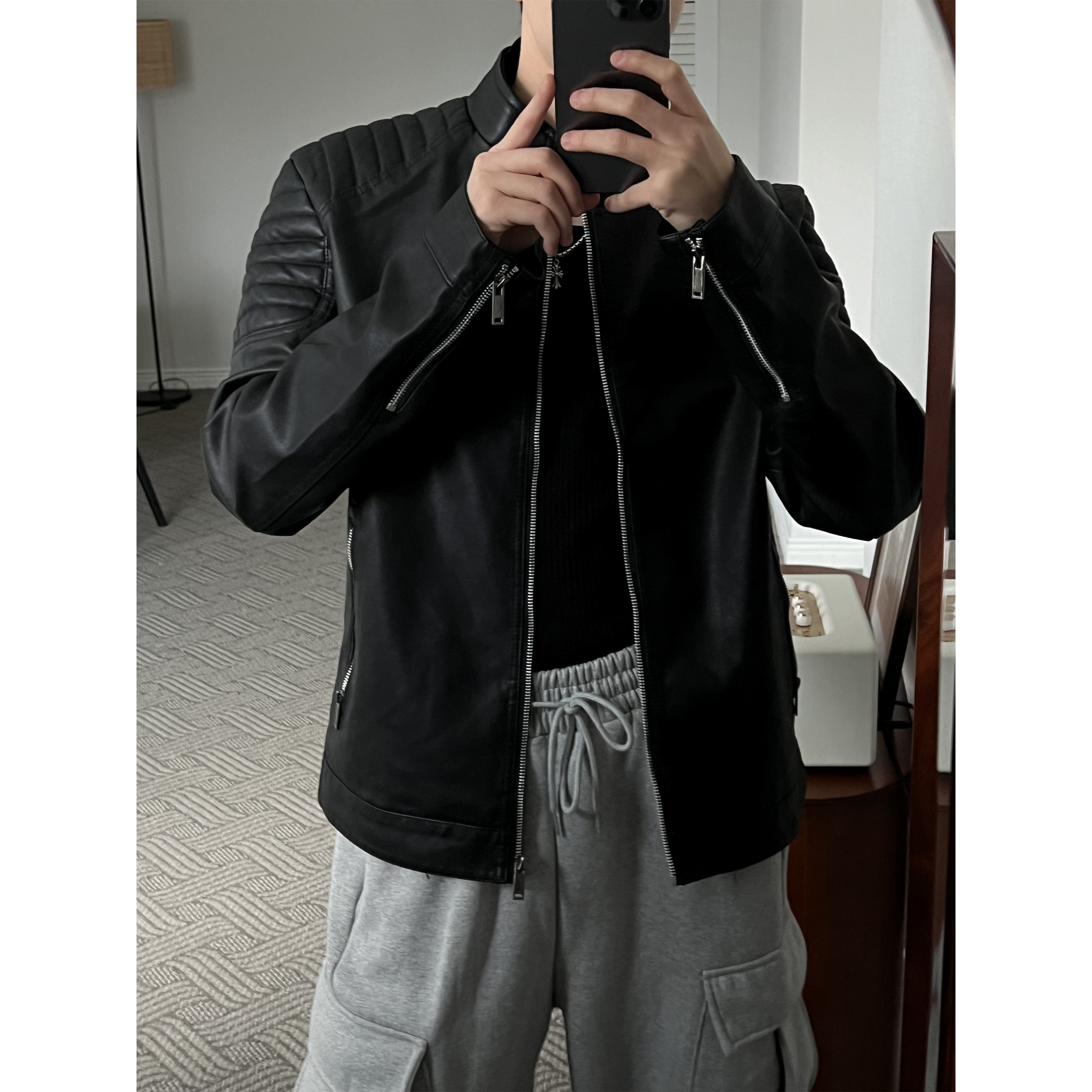 [S/S][엑스라지 품절/ 엠,라지 소량] Rough biker leather jacket(M-XL)