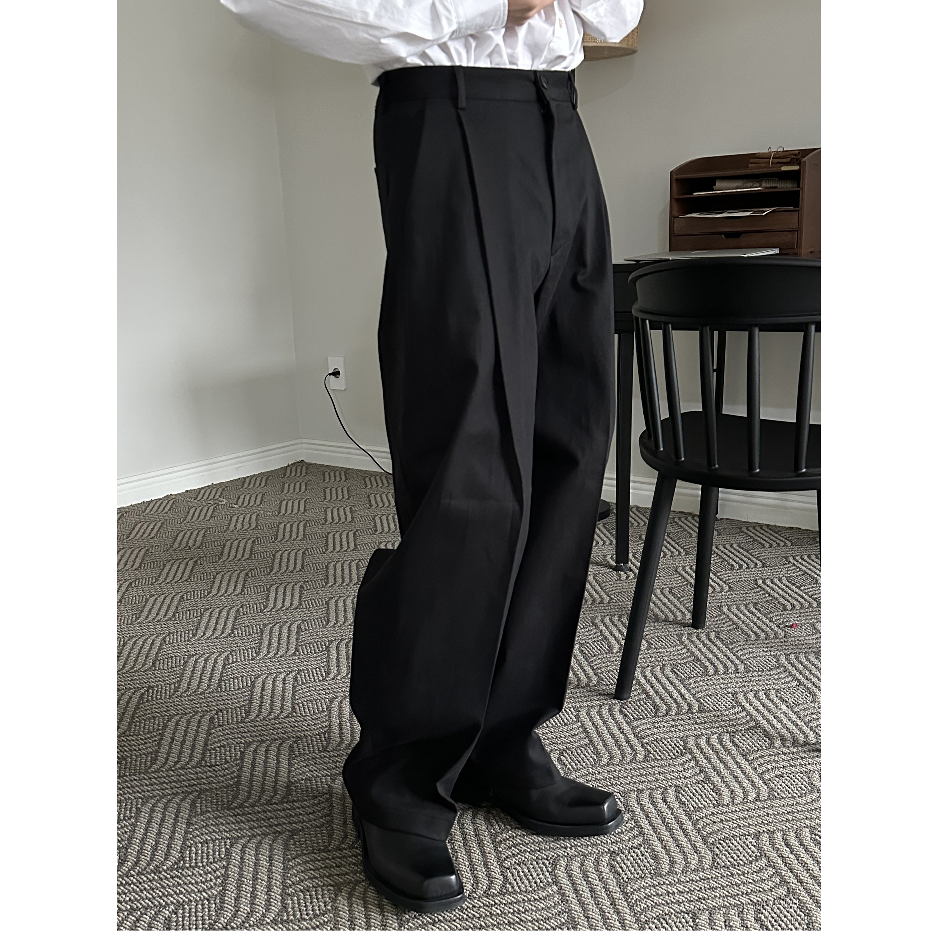 [S/S]Warm cotton half banding wide pants(4color)