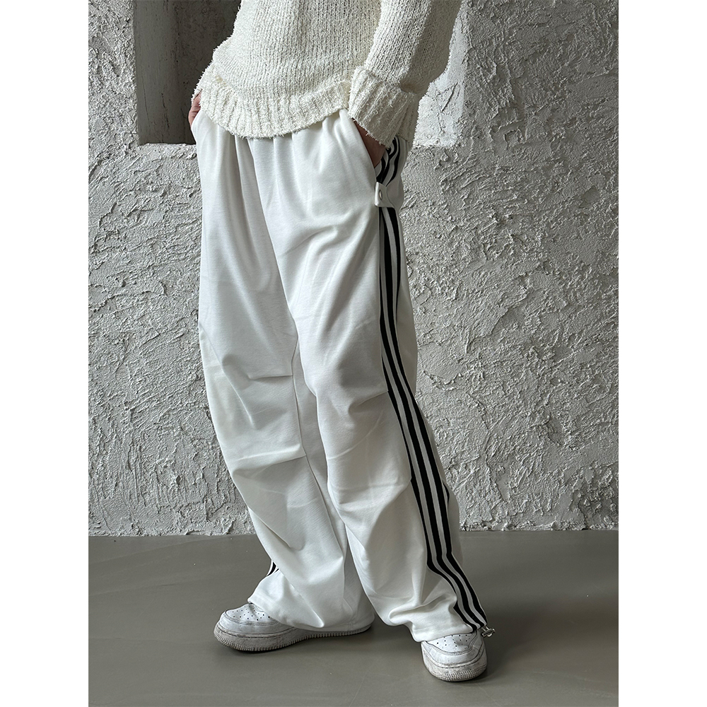 [블랙 당일출고][Unisex] Side snap line training pants(3color)