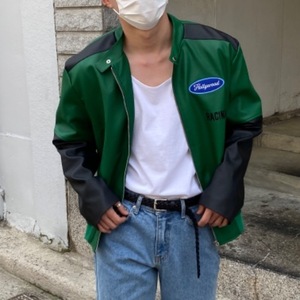 [10월초 입고예정] China racing leather jacket(2color)