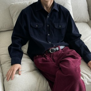 [Unisex] Daily corduroy pocket shirts(4color)