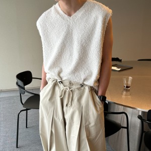 [Unisex] Pigtail knit vest(4color)