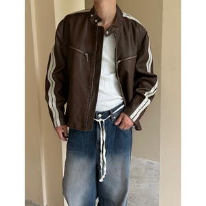 [Unisex] Vintage washing leather jacket(3color)