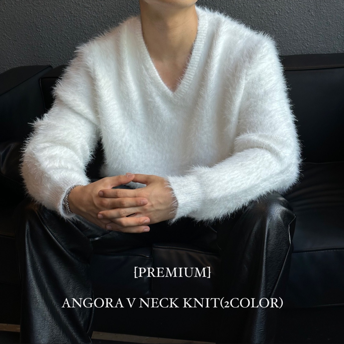 [Premium] Angora v neck knit(2color)
