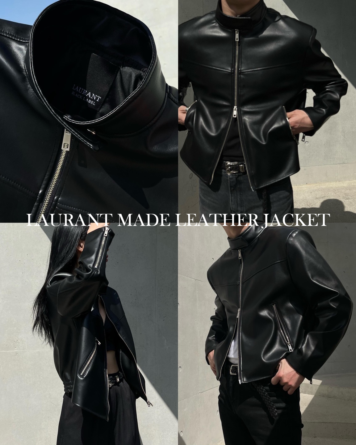 [당일배송][MADE] Laurant china short leather jacket(M-XL)