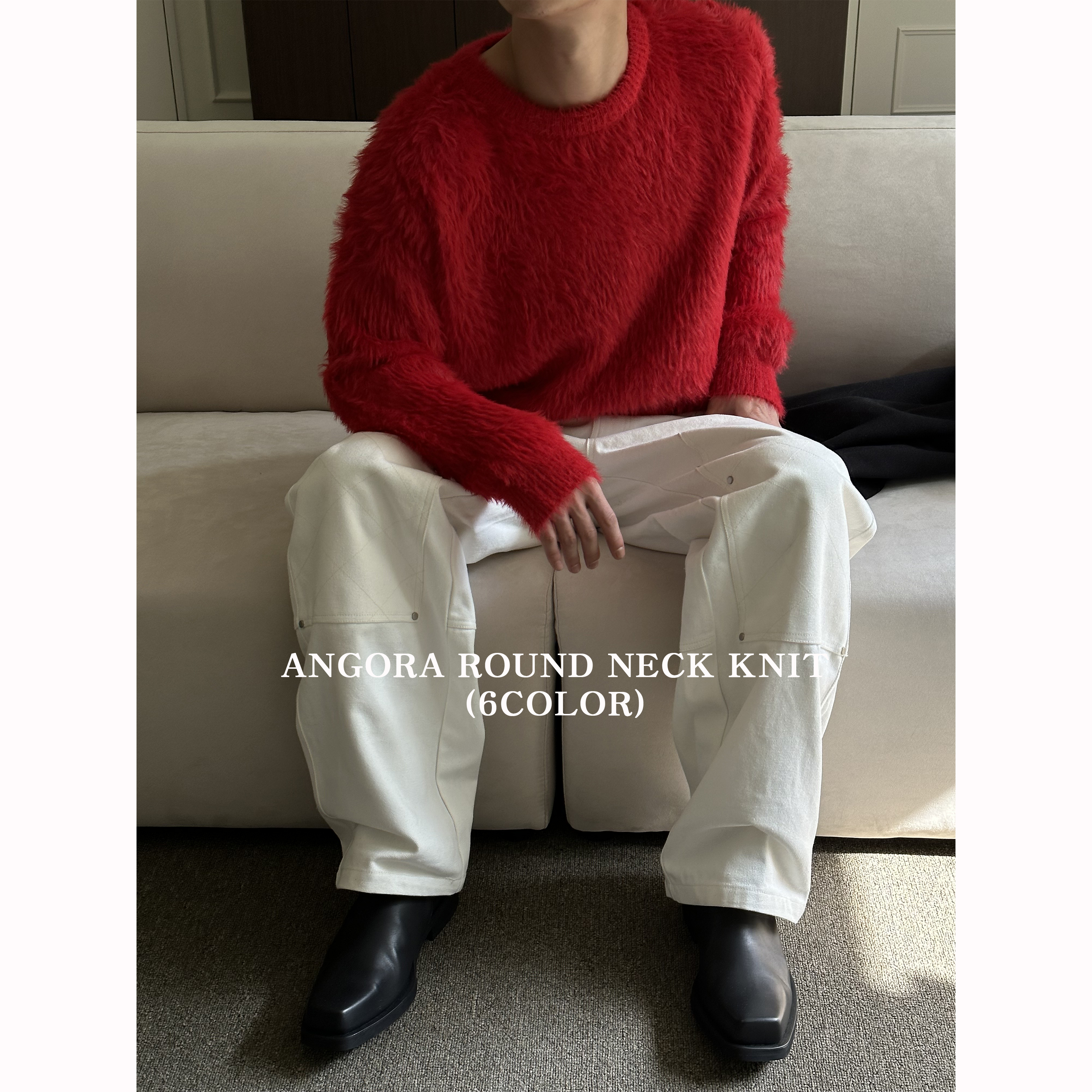 [F/W] Angora round neck knit(6color)