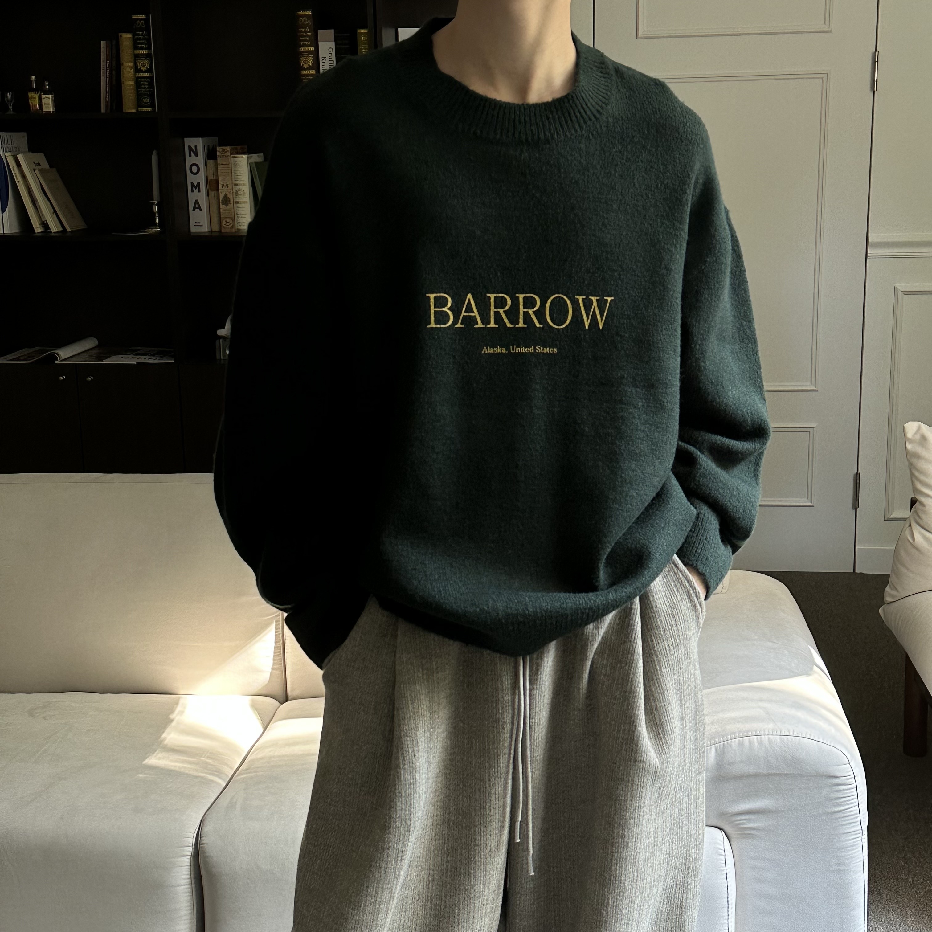 [Unisex] Simple lettering wool knit(4color)