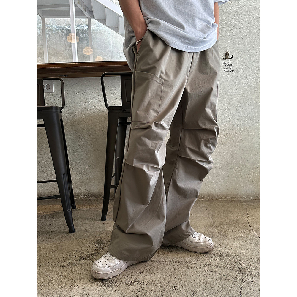 [Unisex] Parachute string nylon pants(4color)