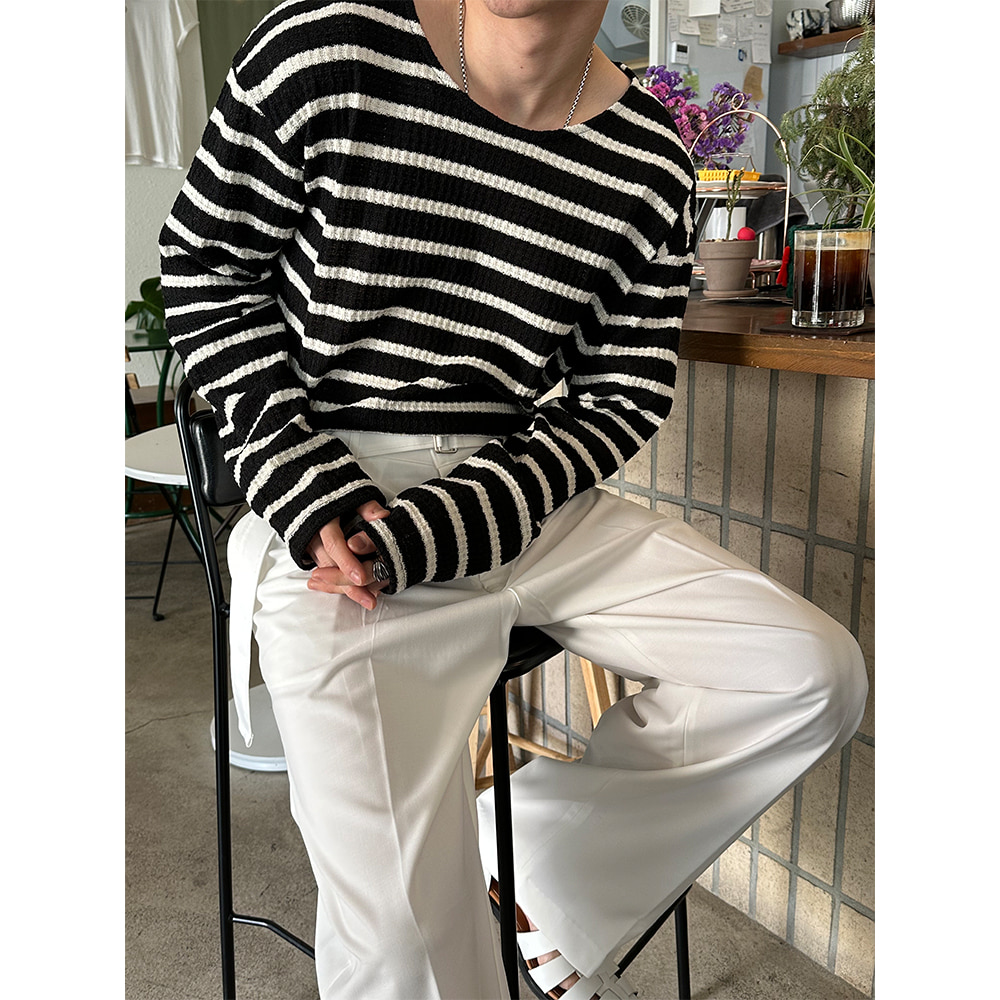[S/S] Stripe knit long sleeves(3color)