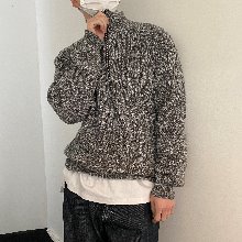 [Unisex]Mix half zip up knit(5color)