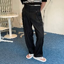 [Unisex] Front wrinkle wide slacks(3color)