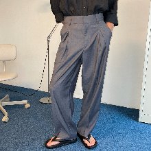 [Unisex] Front wrinkle wide slacks(3color)