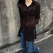 [Women] Pleats slit shirts(2color)