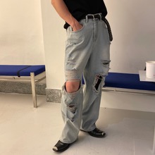 [Unisex] 2421 Vintage wide denim pants