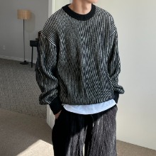 [Unisex] More stripe knit mtm(4color)