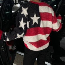 [Unisex] American flag mohair knit(2color)