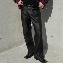 [입고] Leather wide pants