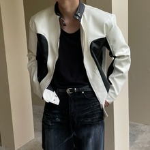 [블랙 단독주문 시, 당일출고] Motorcycle leather jacket(2color)