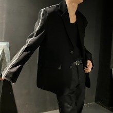 [BEST] Cutting line 2button denim jacket(Black)