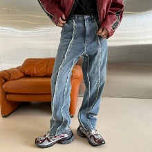 [Unisex] Tessel line semi wide pants(2color)
