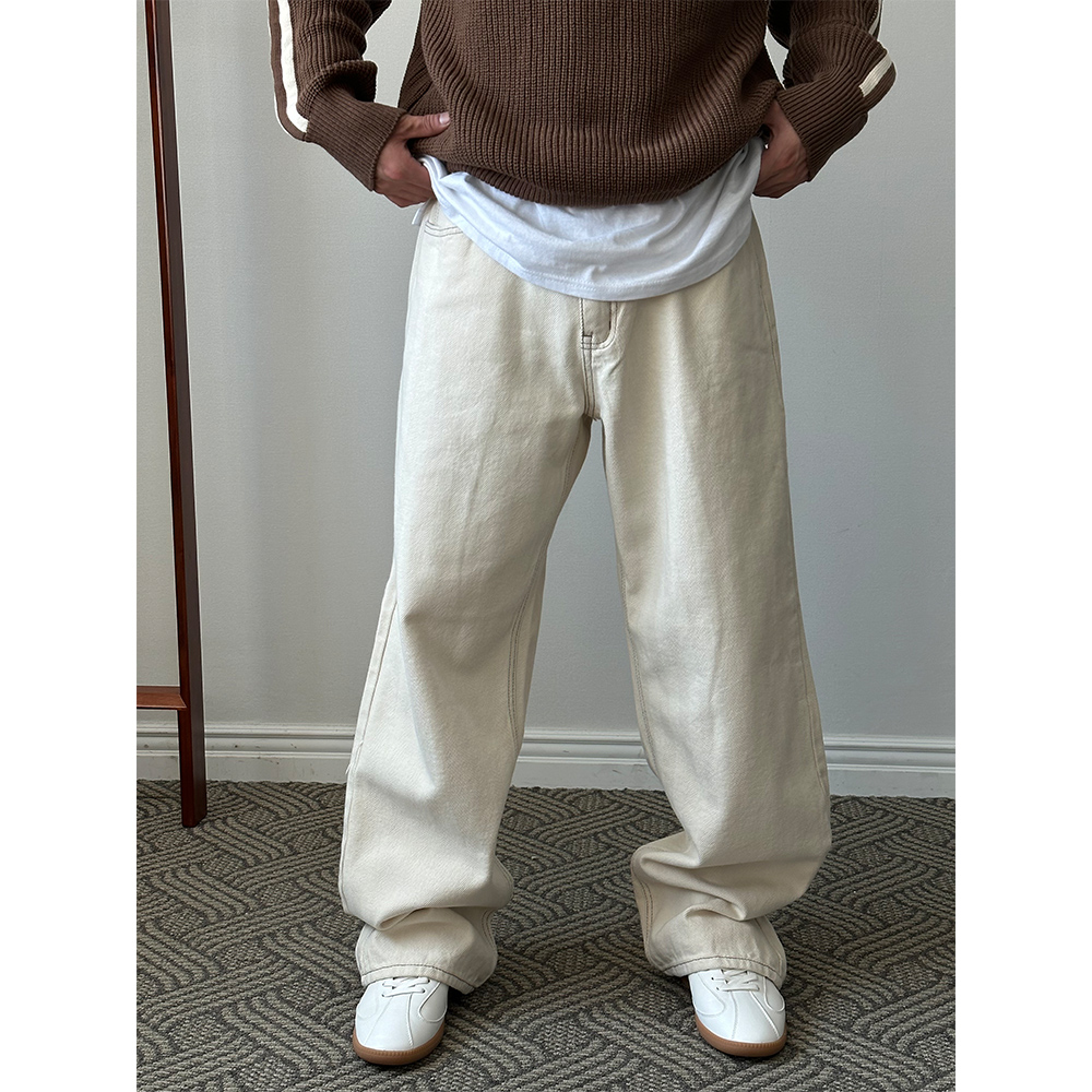 [Unisex] Herringbone stitch wide pants(2color)