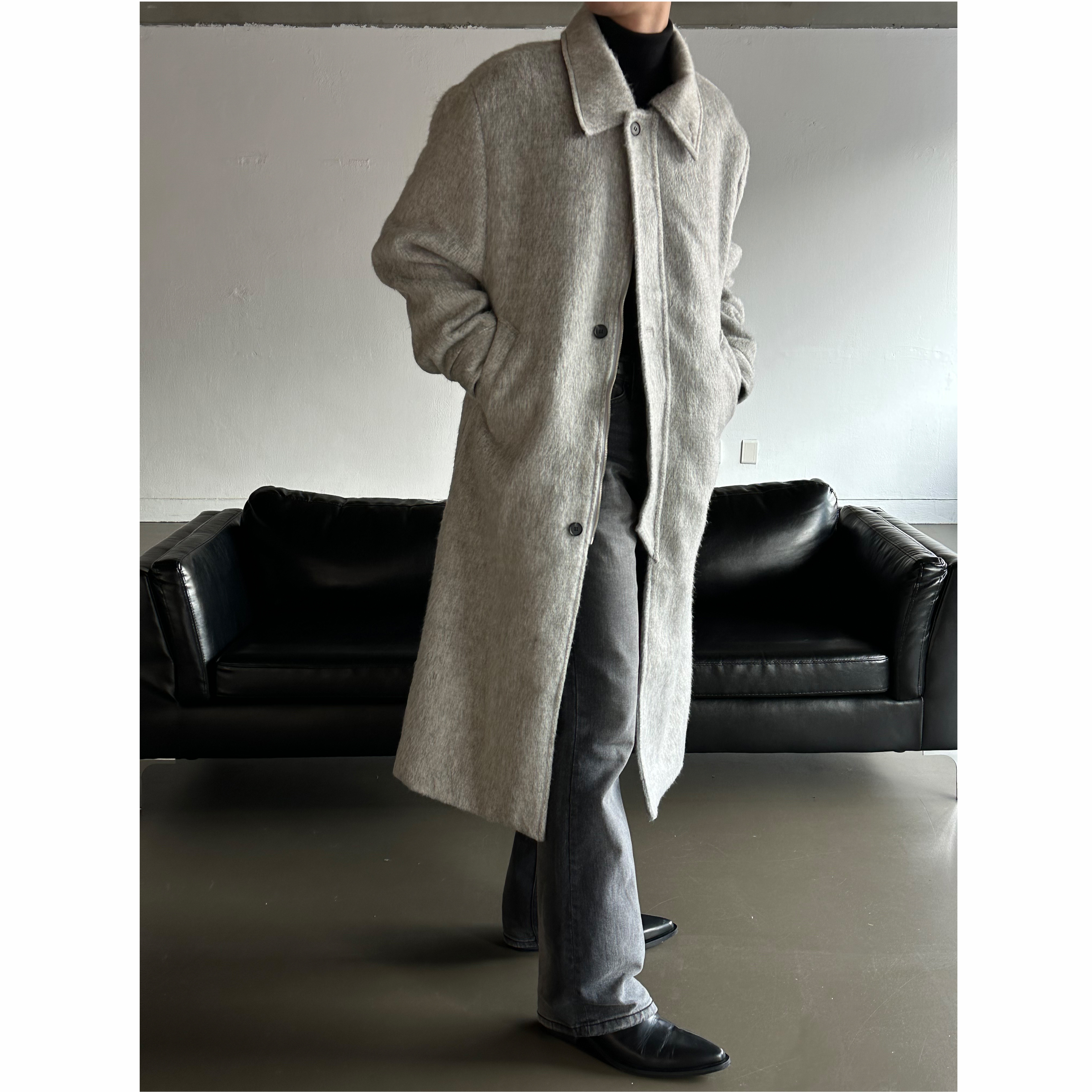 [Unisex] Mohair wool long coat(2color)